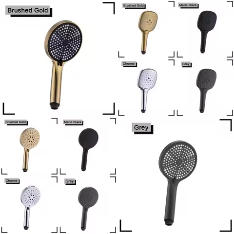 Bathroom Sprayer Shower Head Water Saving Handheld Rain Shower Head Adjustable 3 Modes Shower Bath H