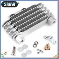 AKIYAMAMIO Universal Oil Cooler, 5 Row Aluminum Original Oil Cooler, 65ml Durable Motorcycle Engine 