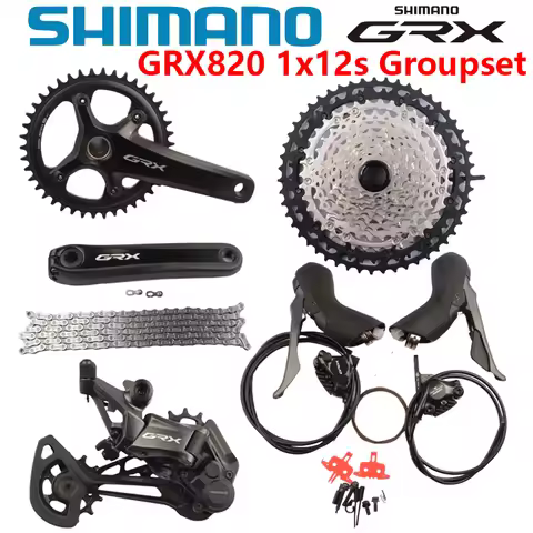 Shimano GRX RX820 Groupset 12S M8100 51T Cassette 126L Chain RX820 Crankset Shifter Brake RX822 Rear