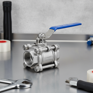 304 SS Three Way Ball Valve 1/2 3/4 Inch Screw Internal Thread Water Pipeline Welded Switch DN20 25 