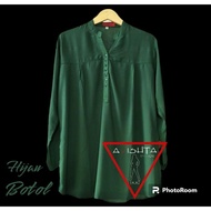HIJAU Plain rayon blouse, bottle green, plain rayon blouse, plain jumbo lasenta blouse, plain rayon 