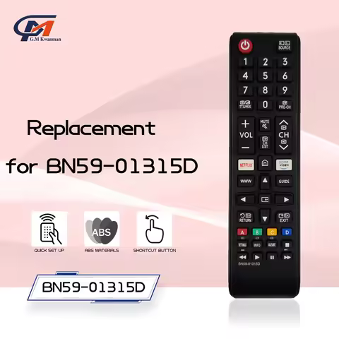 BN59-01315D Replacement Remote Control for Samsung Smart 4K Ultra UHD Curved Series 8/7/ 6 TV HDTV L