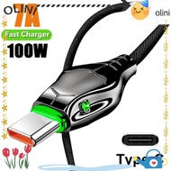 OLINI USB Type A To Type C Cable, 7A 100W Type C Fast Charger Cable, Durable 2M/ Zinc Alloy with Gre