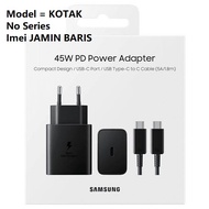 Travel Charger Samsung Galaxy Type C TO USB Type C 45W Charger For Samsung Galaxy A55/A54/A34/A14/A7