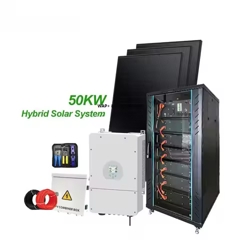 DEYE Hybrid Three Phase Rack Mounted Lithium Battery Kit Complete 20Kw 50kw 100kw Hybrid Grid Solar 