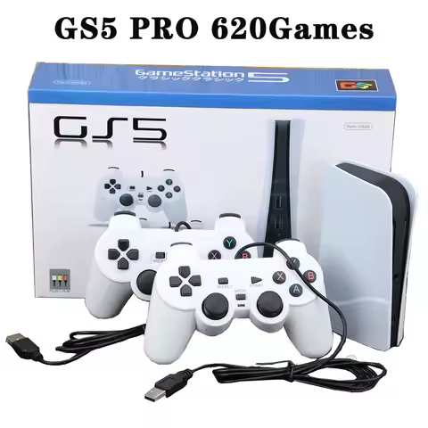 New GS5 Pro Video Game Console With 620 Classic Game 8 Bit TV Consola Retro Handheld Kids USB Two Wi