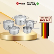 Fissler Pure 5 pot set Piece stainless steel lid with pot imported from Germany,