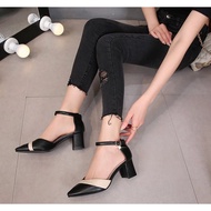 HITAM Women's SHOES BLACK PREMIUM JA20 HIGH HEELS HEELS HEELS 5 CM BOX KNOW FASHION KOREAN STYLE LAT