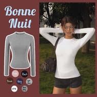 women's ABG baddie girl t-shirt tee bodysuit long sleeves soft stretchy cotton tight fitting sweater