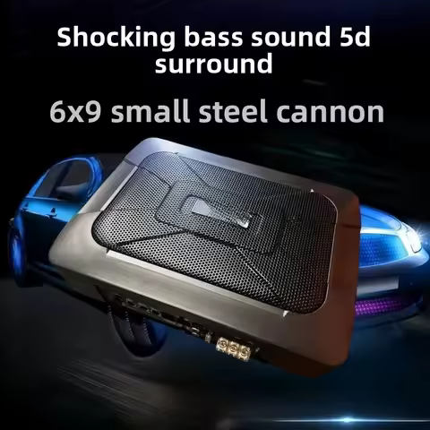 Ultra-thin Car Subwoofer 6X9 Seat Small Steel Cannon 12V Thin Audio Car Overweight Subwoofer with In