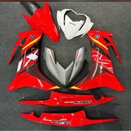 YAMAHA LC135 V8 FI COVER SET CUSTOM MX-KING RED-WHITE❤️