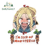 EARLFAMILY 13cm x 10.8cm Marcille Cry Loudly Car Sticker I Am Sick of Monsters Funny Anime Decal Wat