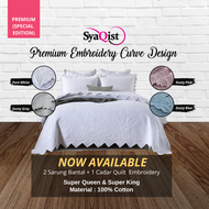 [PREMIUM] SYAQIST SPECIAL EDITION PREMIUM EMBROIDERY . 100% Pure Cotton . Sesuai dijadikan Cadar Pen