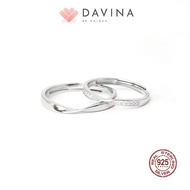 Cincin Couple Perak DAVINA Alex Alexa S925 Tunangan Wedding Elegant