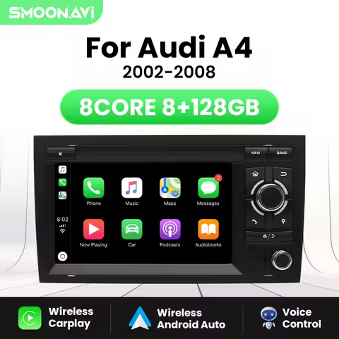 8GB+128GB Wireless Carplay Car Multimedia For Audi A4 B8 B6 B7 S4 B7 B6 RS4 B7 SEAT Exeo Android12 N