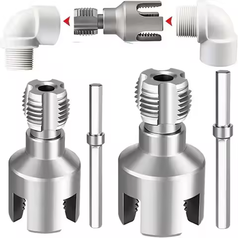 Pipe Thread Cutting Tool Integrated Internal & External Pipe Threading Tool Electric Drill Compatibl
