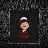 TRUST IN DUSTIN Printed tote bag canvas