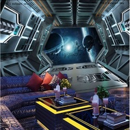 Custom wallpaper mural Space Extension Wallpaper Space Cabin Science Fiction Technology Background W