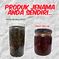 Crunchy Garlic Chilli Oil [WHOLESALE] Rebranding, Produk sendiri, Sambal, Chilli Oil, Pucuk Ubi Bili