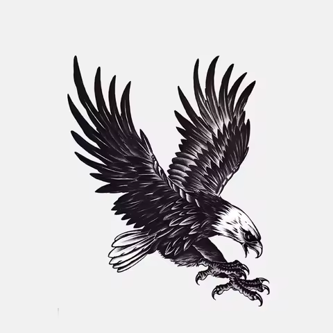 Creativity Hand Painted Eagle Car Sticker Automobiles Motorcycles Exterior Accessories PVC Decals fo
