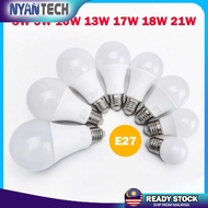 LED Bulb E27 AC 220V Light Bulb 3W 5W 10W 12W 13W 17W 18W 21W 6500K Daylight MENTOL LAMPU LED BULB D