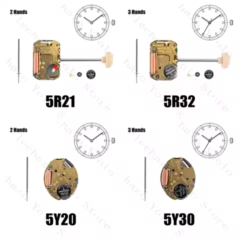 Japan 5Y20 5Y30 5R32 5R21 Movement Miyota 5Y20 5Y30 5R32 5R21 Movement 2 hands 3 Hands Quartz moveme
