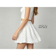 New arrivals 6792 mall quality women's causal slim fit polka dotted mini skirt with lining shorts