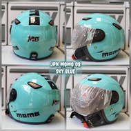 Helm Jpn Momo Kaca Pilot warna Sky Blue