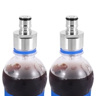 2Pcs/Lot 304 Stainless Steel Carbonation Cap 5/16 Inch Barb Ball Lock Type Fit Soft Drink PET Bottle