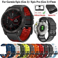 QuickFit 22 26mm Silicone Strap For Garmin Epix (Gen 2) Watch Band Correa For Garmin Fenix 6 7 Pro 7X 6X 5Plus 935 945 enduro2 MARQ Wristband Bracelet