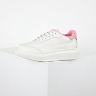 Alexander McQueen 亞歷山大麥昆皮革厚底圓頭低幫生活休閒鞋女款白色