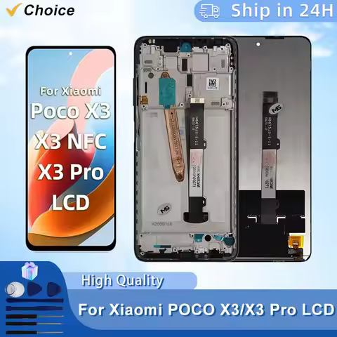 6.67" IPS For Xiaomi Poco X3 LCD X3 NFC Display M2007J20CI Touch Screen Digitizer For Poco X3 Pro LC
