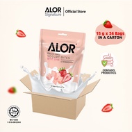 Alor Yogurt Bites Strawberi Kering beku (15g x 24 pek) dalam karton/ Alor Freeze Dried Yogurt Bites 