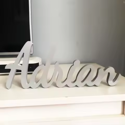 Custom Personalized Baby Name Tag Wooden Letters Crib Nursery Sign
