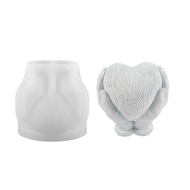 Love Heart Candle Silicone Mold for Candle Making,Plaster Aromatherapy Candle Mould Ornaments Epoxy Resin Casting Mold
