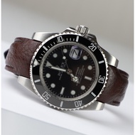 20mm Vintage Calfskin Leather Watch Strap for Rolex Submariner Strap GMT Master II Explorer 2 Yacht 