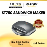 Khind ST810/ST750 Sandwich Maker Sandwich Toaster 750W Pembuat Sandwich Pembakar Roti