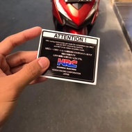 HRC Attion Hugger Airblade Printcutt Sticker Cool Vario Under Fender Accessories HRC Sticker/ Sticke