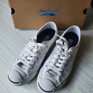 #蛇年行大運 2手 日本限定【Converse JACK PURCELL】基本款 開口笑 白色 帆布鞋 藍標