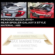 PERODUA BEZZA 2016 + GALAXY X STYLE REAR TRUNK SPOILER WING ABS SKIRT LIP BODYKIT