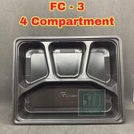 TAPAU - TAPAU - BENXON FC3 / FC-3 / fc3 / 4 Compartment Lunch Box ( Large ) / Disposable lunch box /