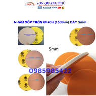 Nhám xốp tròn 6inch 150mm P800 P1500 P2000 P3000 nhám tròn xốp dùng để hạ cam xả nhám trước khi sơn