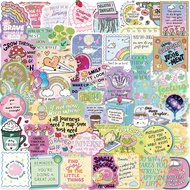 50Pcs/Set ✿ Funny Healing Phrase Series 02 Shiny Stickers ✿ Waterproof DIY Fashion Kids Rewards Stic