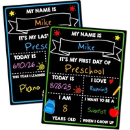 First Day of School Blackboard,Reusable Back to School Sign,14 x 11 Inch(about 35.6 x 27.9 cm)Beauti