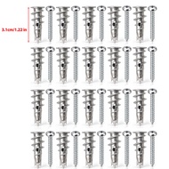 5/20sets Zinc Alloy Drywall Anchor Plasterboard Drywall Self-drilling Fixed Screws Expansion Anchor 