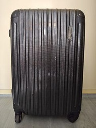 2 手 second hand。DUNLOP。Luggage。旅行喼。行李箱。26寸。連手柄、轆計大約 39/44 X27 X 高 59/67 cm。黑色 black。可以擴展大約3cm。TSA LO