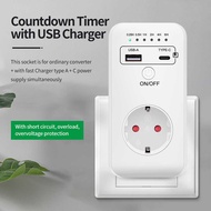 JUANJUAN USB Timer SocketStop Kontak USB C EU Plug 16A 230V 3680 W - UD03 A4