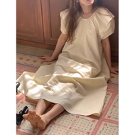 [8625] Light Yellow Long Dress