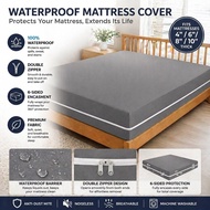 Cadar Zip Bedsheet Cover Premium Cotton Waterproof Bed Sheet Cover Fitted 4"/6"/8 10 TilamKalis Air