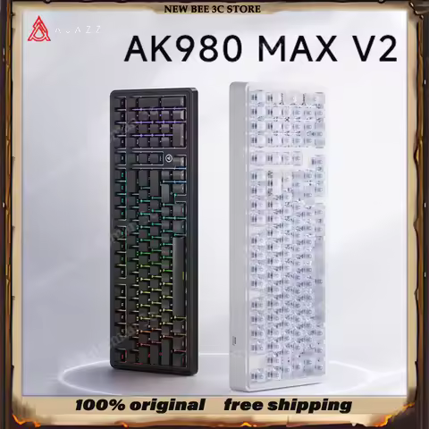 Ajazz AK980 Max Magnetic Switch Mechanical Keyboard Wired Hot Swap Custom Side Printed Keycaps 8K 64